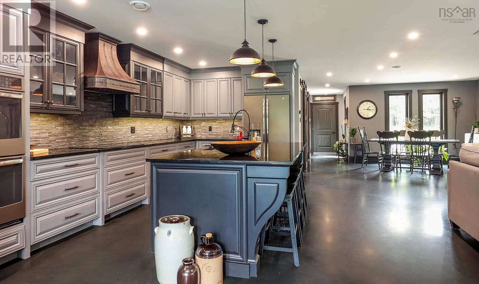 Kitchen and island — 319 Edson Foote Road Polished Photos