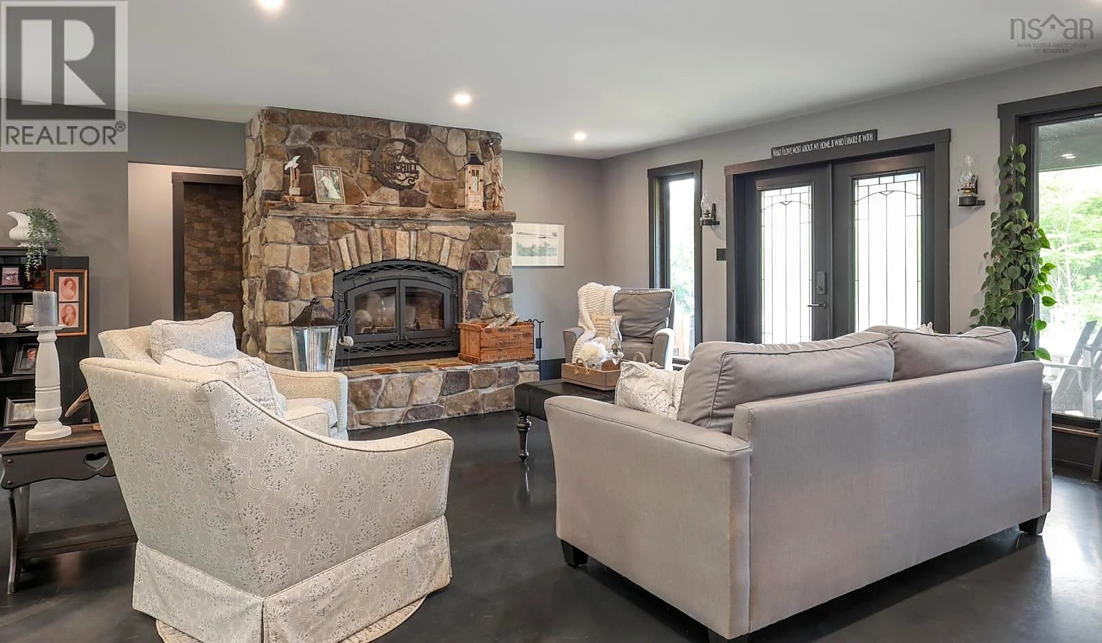 Living room and kitchen — 319 Edson Foote Road Polished Photos