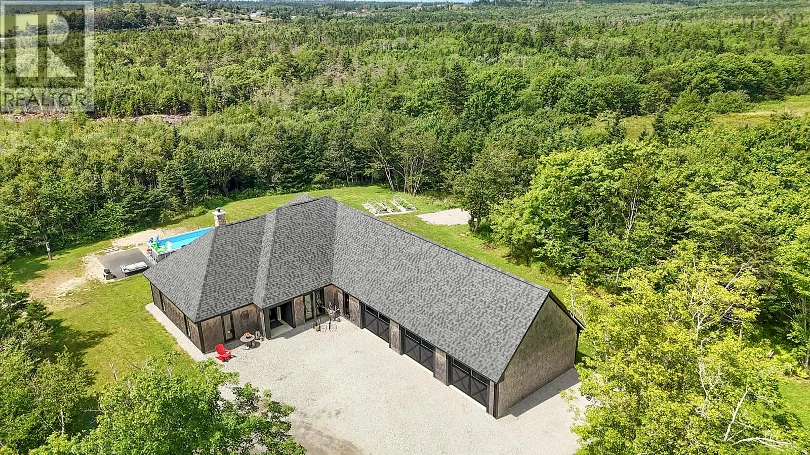 Aerial front exterior — 319 Edson Foote Road Polished Photos